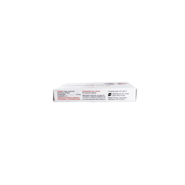 PIMOCARD 1.25 PALATABLE 2 BLISTER X 10 COMPRIMIDOS