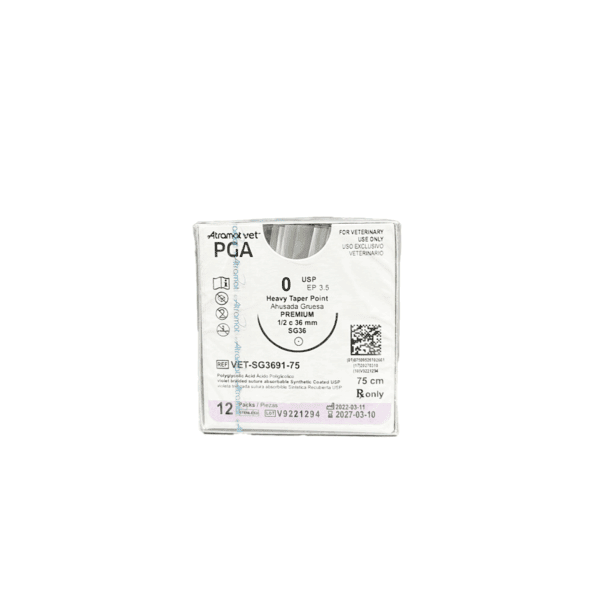 SUTURA ABSORBIBLE PGA 0 12 PZS
