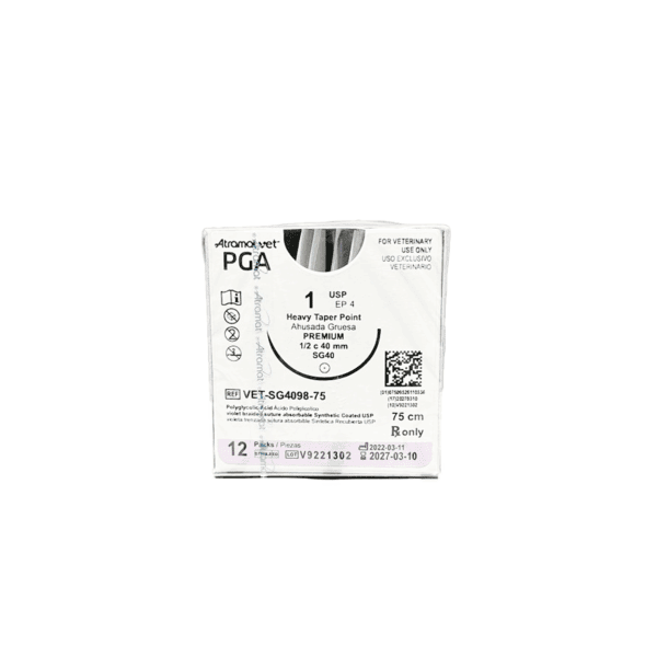 SUTURA ABSORBIBLE PGA 1 12 PZS