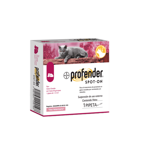 PROFENDER CAT 5 a 8 KG 1.12 ML.